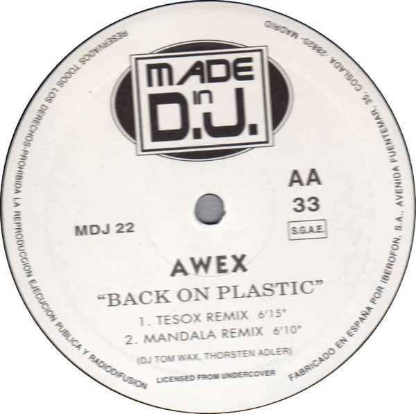 AWeX - Back On Plastic | Made In DJ (MDJ 22) - 3