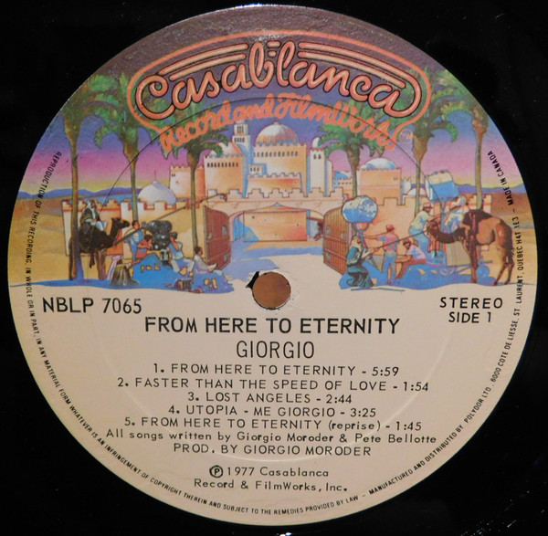 Giorgio Moroder - From Here To Eternity | Casablanca (NBLP 7065-V) - 3
