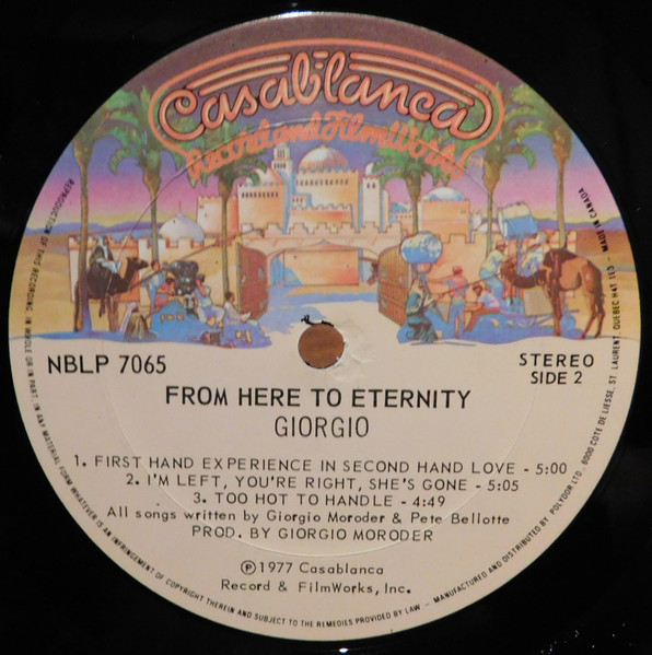 Giorgio Moroder - From Here To Eternity | Casablanca (NBLP 7065-V) - 4