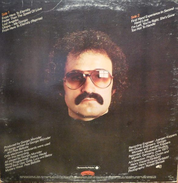Giorgio Moroder - From Here To Eternity | Casablanca (NBLP 7065-V) - 2