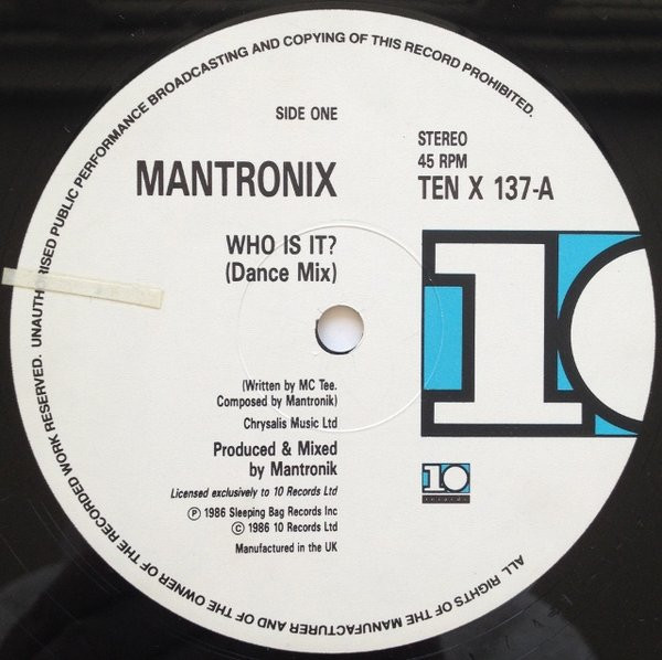 Mantronix - Who Is It? | 10 Records (TEN X 137) - 4 Mantronix - Who Is It? | 10 Records (TEN X 137) - 4