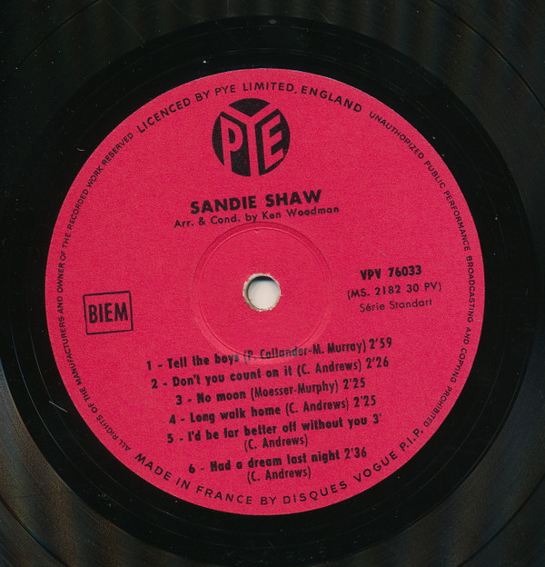 Sandie Shaw - Puppet On A String | Pye Records (VPV 76033) - 4