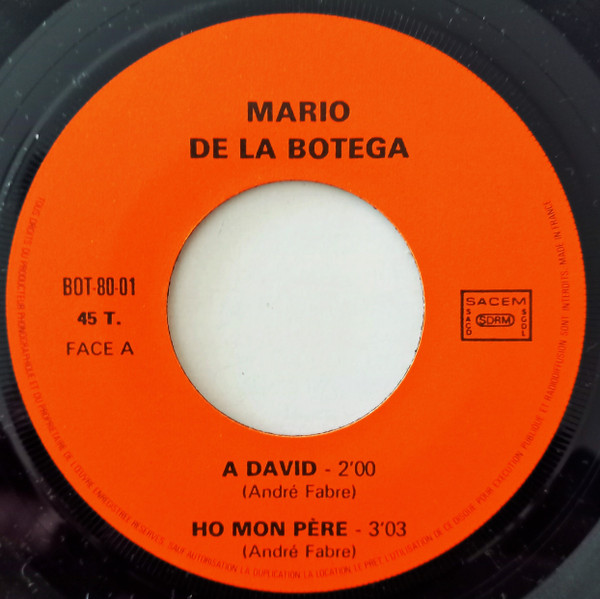 Mario De La Botega - A David | Not On Label (BOT 80 01) - 3 Mario De La Botega - A David | Not On Label (BOT 80 01) - 3