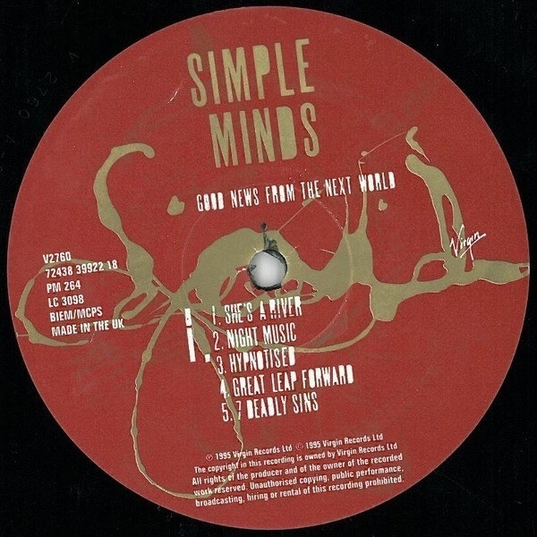 Simple Minds - Good News From The Next World | Virgin (V2760) - 4