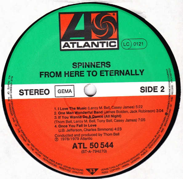 Spinners - From Here To Eternally | Atlantic (ATL 50 544) - 4
