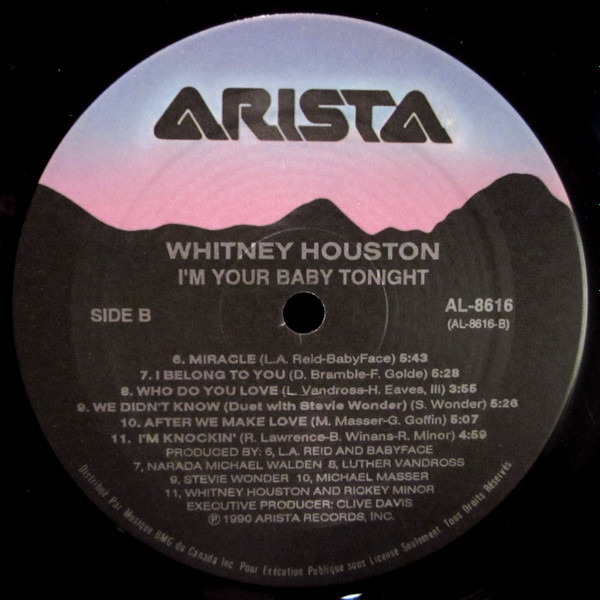 Whitney Houston - I'm Your Baby Tonight | Arista (AL-8616) - 4