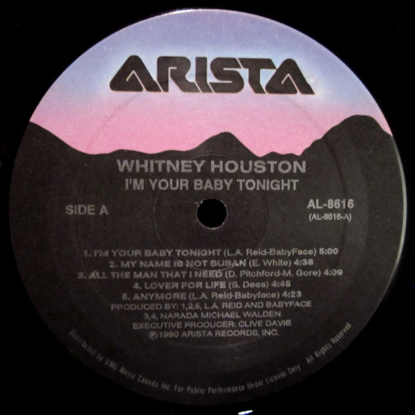 Whitney Houston - I'm Your Baby Tonight | Arista (AL-8616) - 3