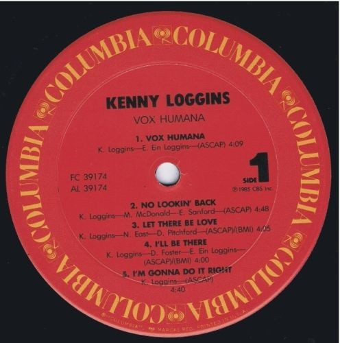 Kenny Loggins - Vox Humana | Columbia (FC 39174) - main Kenny Loggins - Vox Humana | Columbia (FC 39174) - main