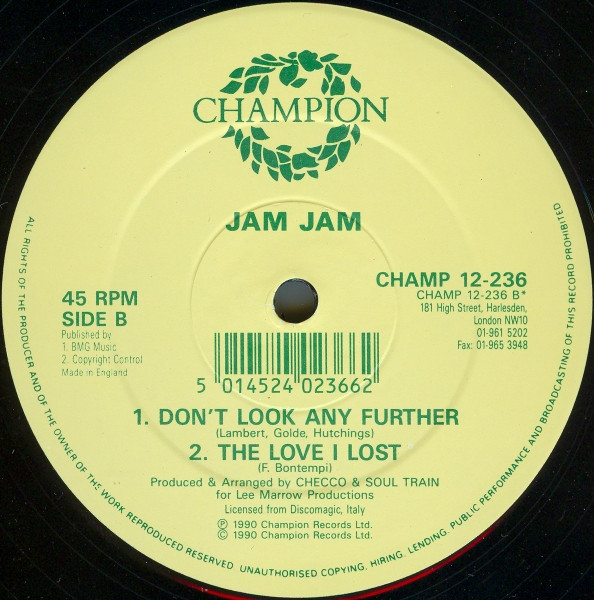 Jam Jam - Don't Look Any Further | Champion (CHAMP 12-236) - 4