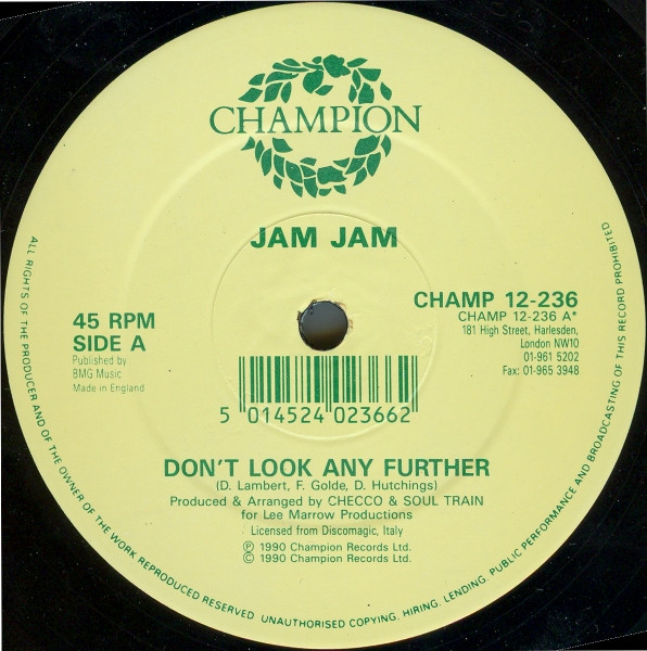 Jam Jam - Don't Look Any Further | Champion (CHAMP 12-236) - 3