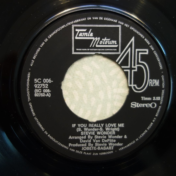 Stevie Wonder - If You Really Love Me | Tamla Motown (5C 006-92.752) - 3 Stevie Wonder - If You Really Love Me | Tamla Motown (5C 006-92.752) - 3