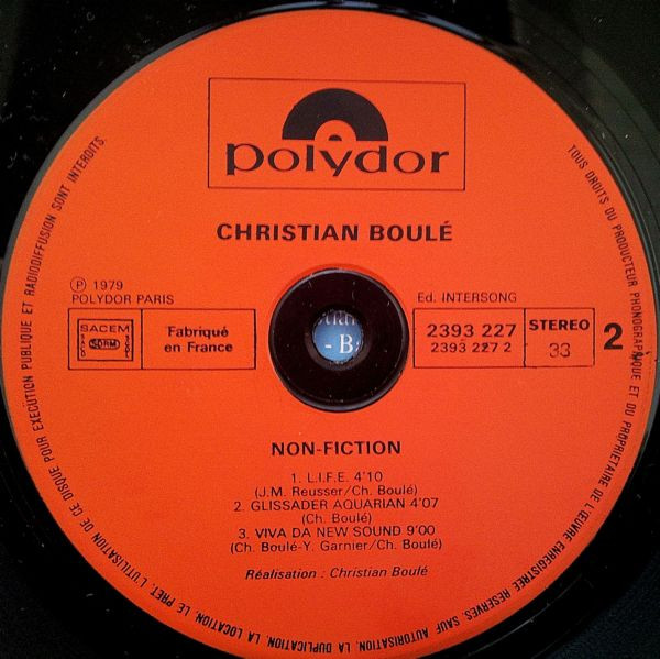 Christian Boulé - "Non-Fiction" | Polydor (2393 227) - 4 Christian Boulé - "Non-Fiction" | Polydor (2393 227) - 4