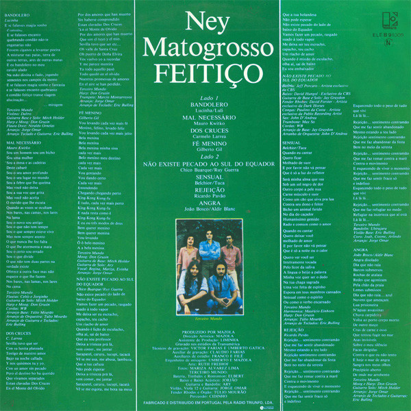 Ney Matogrosso - Feitiço | Elektra (ELE B 91009) - 2 Ney Matogrosso - Feitiço | Elektra (ELE B 91009) - 2