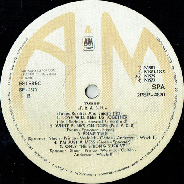 The Tubes - T.R.A.S.H. (Tubes Rarities And Smash Hits) | A&M Records (2PSP-4870) - 4