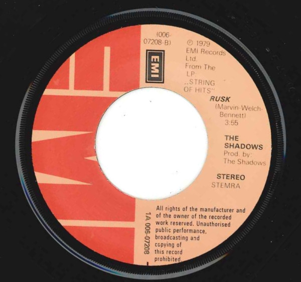 The Shadows - Riders In The Sky | EMI (1A 006-07208) - 4