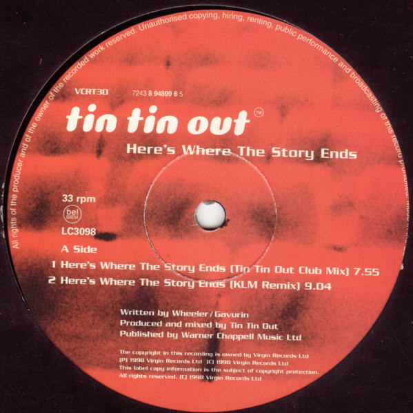 Tin Tin Out Featuring Shelley Nelson - Here's Where The Story Ends | VC Recordings (VCRT30) - 3 Tin Tin Out Featuring Shelley Nelson - Here's Where The Story Ends | VC Recordings (VCRT30) - 3