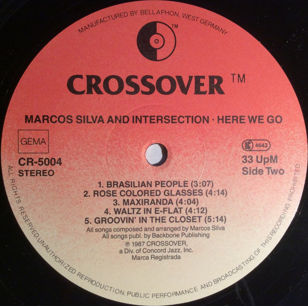 Marcos Silva And Intersection - Here We Go | Crossover Records (CR-5004) - 4