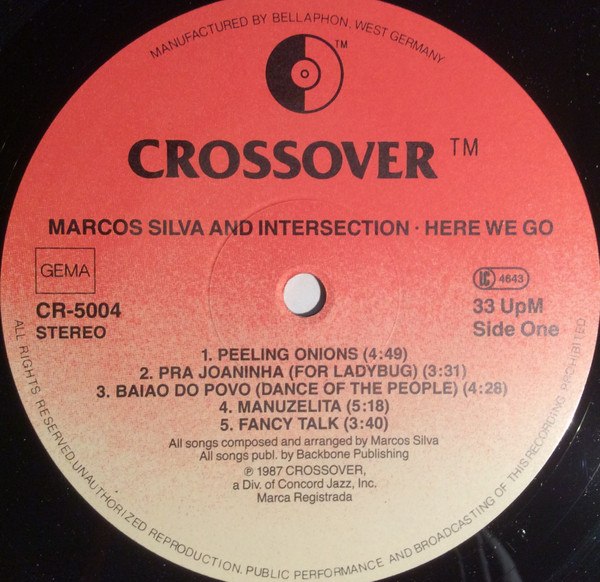 Marcos Silva And Intersection - Here We Go | Crossover Records (CR-5004) - 3