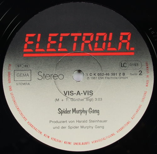 Spider Murphy Gang - Skandal Im Sperrbezirk | Electrola (1C K 052-46 381 Z) - 4