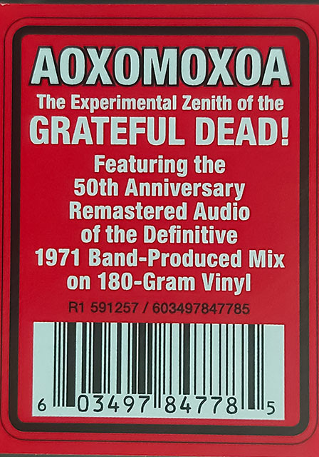 The Grateful Dead - Aoxomoxoa LP | Rhino Entertainment LLC (R1 591257) - 3 The Grateful Dead - Aoxomoxoa LP | Rhino Entertainment LLC (R1 591257) - 3