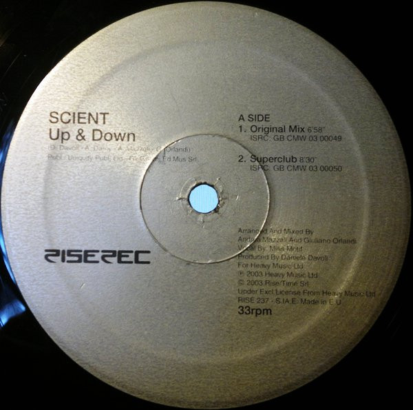 Scient - Up & Down | Rise (RISE 237) - main