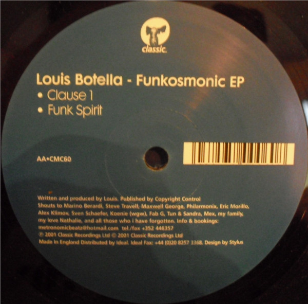 Louis Botella - Funkosmonic EP | Classic (CMC60)