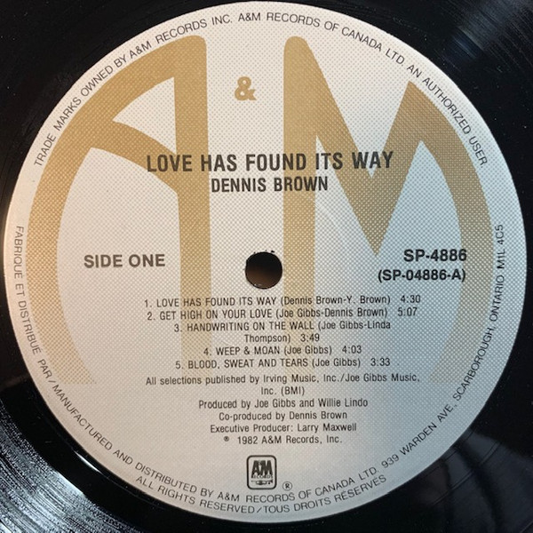 Dennis Brown - Love Has Found Its Way [Vinyl] | A&M Records (SP-4886) - 3