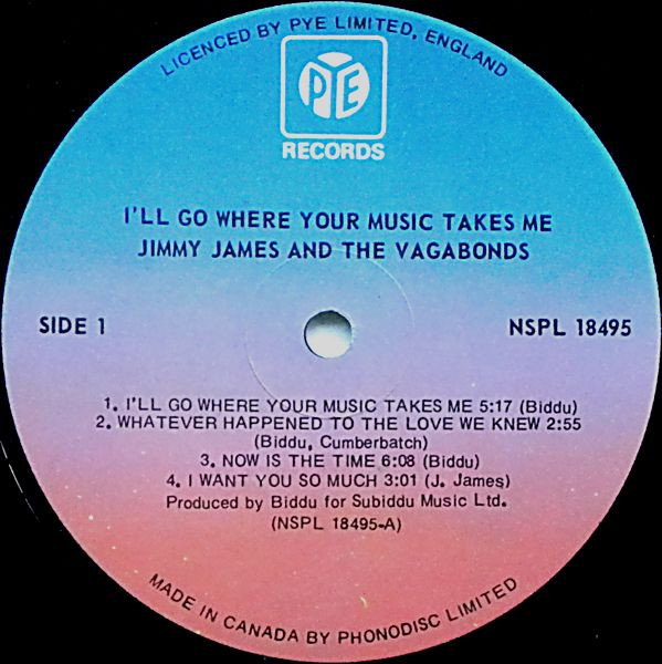 Jimmy James & The Vagabonds - I'll Go Where Your Music Takes Me | Pye Records (NSPL 18495) - 3 Jimmy James & The Vagabonds - I'll Go Where Your Music Takes Me | Pye Records (NSPL 18495) - 3