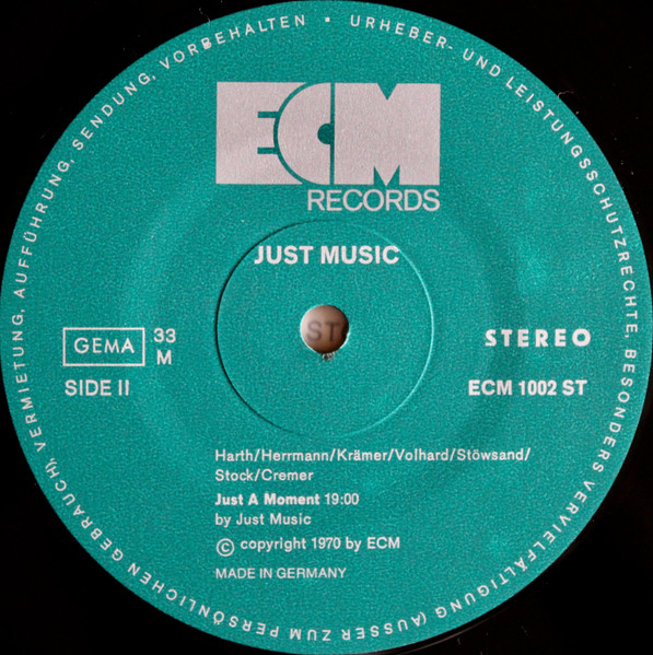 Just Music - Just Music | ECM Records (ECM 1002 ST) - 4