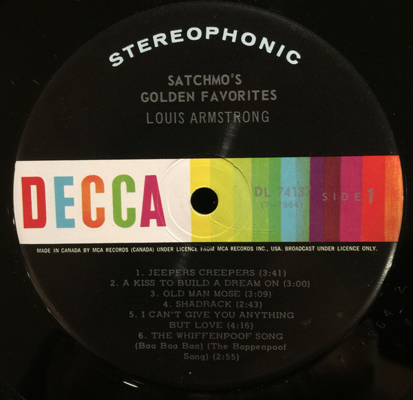 Louis Armstrong - Satchmo's Golden Favorites | Decca (DL 74137) - 2