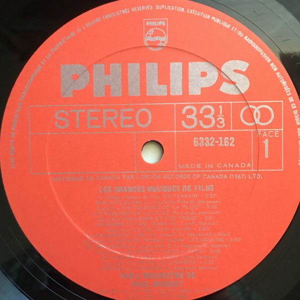 Paul Mauriat And His Orchestra - Les Grandes Musiques De Films Par L'Orchestre De Paul Mauriat | Philips (6332 162) - 3
