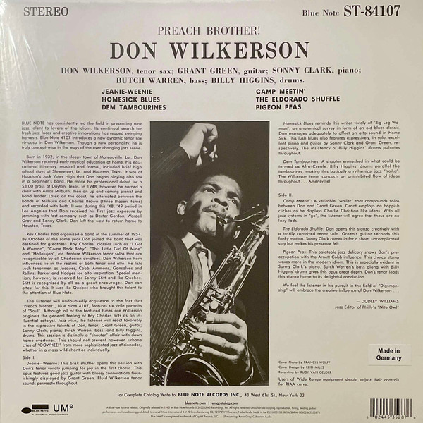 Don Wilkerson - Preach Brother! | Blue Note (4535287) - 2 Don Wilkerson - Preach Brother! | Blue Note (4535287) - 2