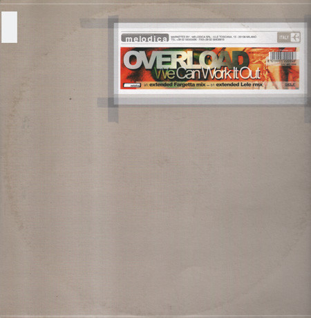 Overload - We Can Work It Out | Melodica (MEL 0308) - main Overload - We Can Work It Out | Melodica (MEL 0308) - main