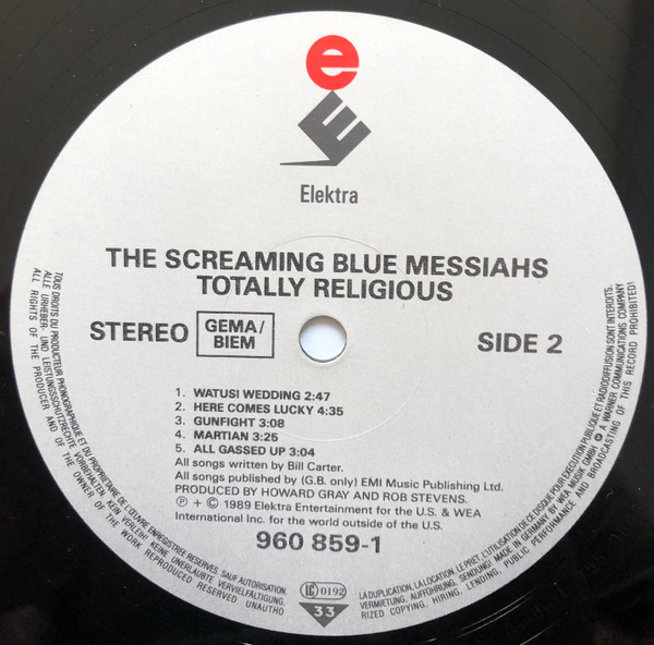 The Screaming Blue Messiahs - Totally Religious | Elektra (960 859-1) - 4