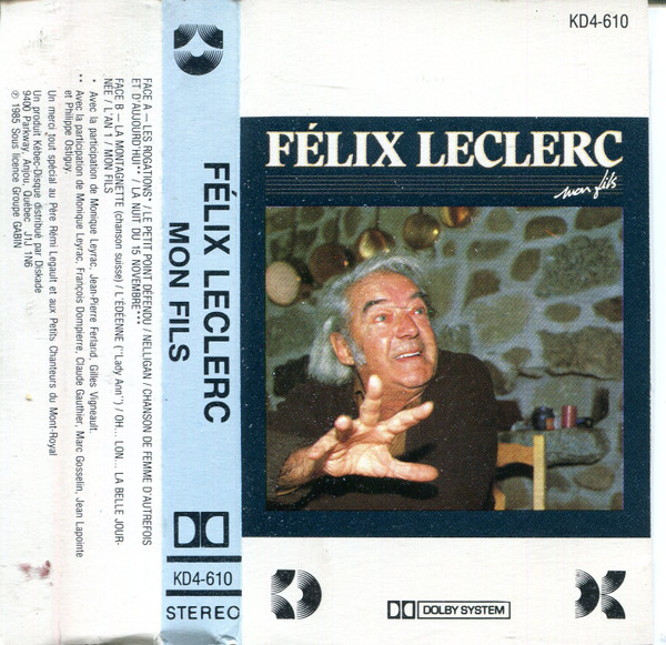 Félix Leclerc - Mon Fils | Kébec-Disc (KD4-610) - 2