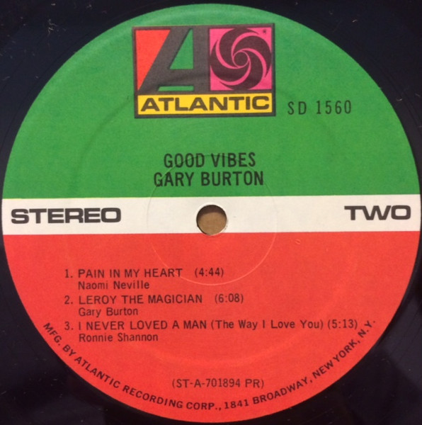 Gary Burton - Good Vibes | Atlantic (SD 1560) - 4 Gary Burton - Good Vibes | Atlantic (SD 1560) - 4