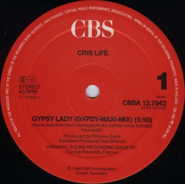Cris Life - Gypsy Lady | CBS (12.7042) - 3