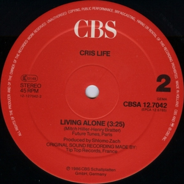 Cris Life - Gypsy Lady | CBS (12.7042) - 4