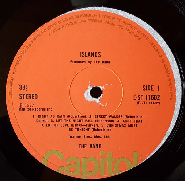 The Band - Islands | Capitol Records (E-ST 11602) - 3