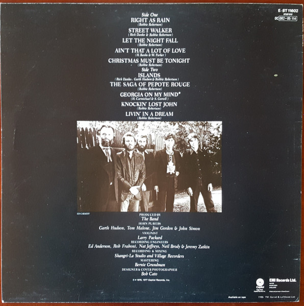The Band - Islands | Capitol Records (E-ST 11602) - 2