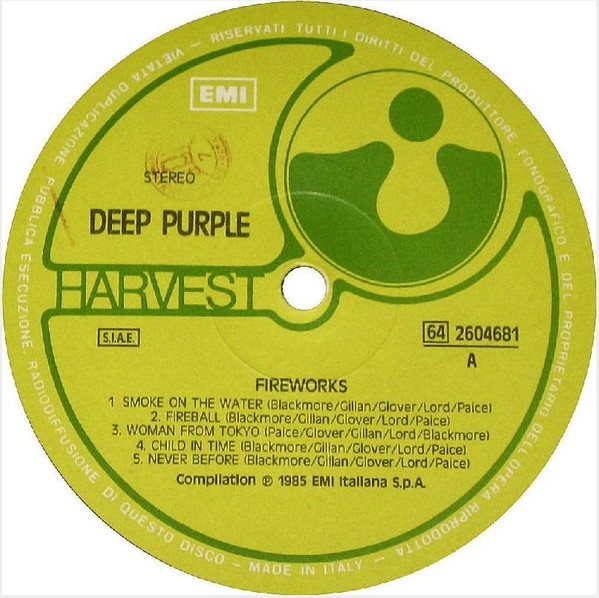 Deep Purple - Fireworks | Harvest (64 2604681) - 3