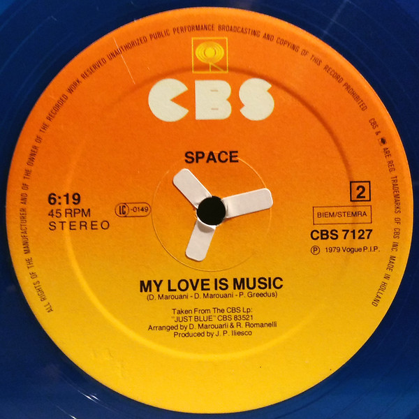 Space - Just Blue / My Love Is Music | CBS (CBS 7127) - 3 Space - Just Blue / My Love Is Music | CBS (CBS 7127) - 3
