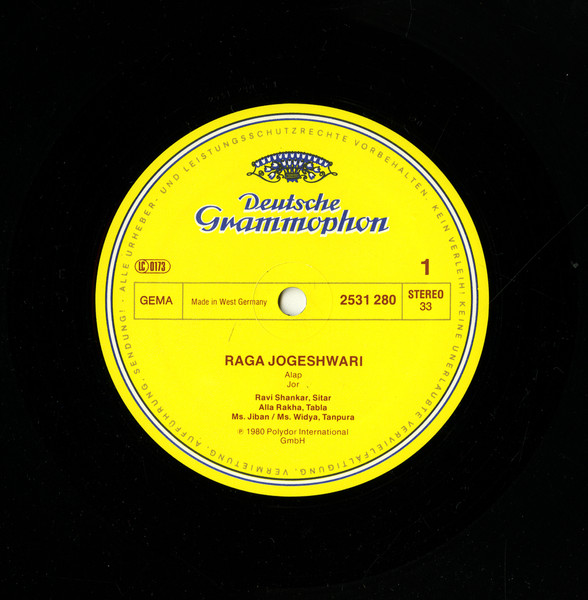 Ravi Shankar , Alla Rakha - Raga Jogeshwari | Deutsche Grammophon (2531 280) - 3