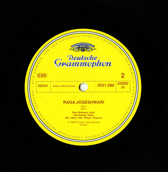 Ravi Shankar , Alla Rakha - Raga Jogeshwari | Deutsche Grammophon (2531 280) - 4