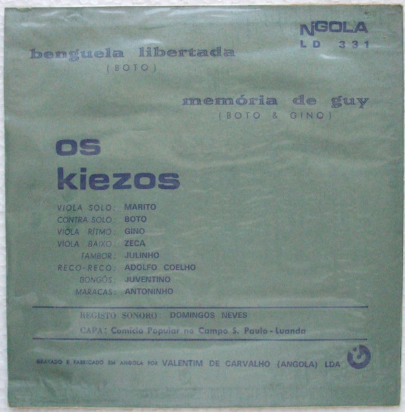Os Kiezos - Benguela Libertada / Memória De Guy | N'Gola (LD 331) - 2