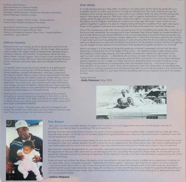 Oscar Peterson - Con Alma (The Oscar Peterson Trio – Live In Lugano, 1964) | Mack Avenue Music Group (MAC1207LP) - 2 Oscar Peterson - Con Alma (The Oscar Peterson Trio – Live In Lugano, 1964) | Mack Avenue Music Group (MAC1207LP) - 2