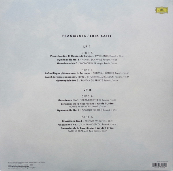 Erik Satie - Fragments | Deutsche Grammophon (483 9552 GH) - 2