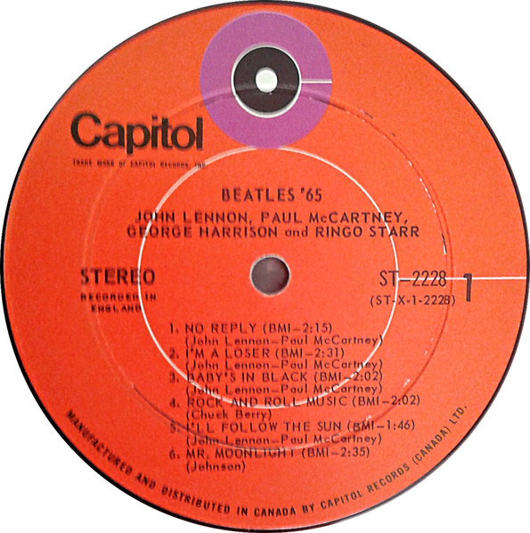 The Beatles - Beatles '65 | Capitol Records (ST 2228) - 3 The Beatles - Beatles '65 | Capitol Records (ST 2228) - 3
