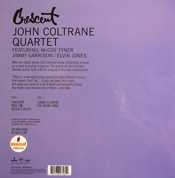 The John Coltrane Quartet - Crescent | Impulse! (B0033783-01) - 3 The John Coltrane Quartet - Crescent | Impulse! (B0033783-01) - 3
