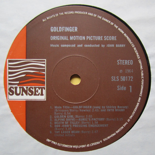 John Barry - Goldfinger (Original Motion Picture Score) | Sunset Records (SLS 50172) - 3 John Barry - Goldfinger (Original Motion Picture Score) | Sunset Records (SLS 50172) - 3